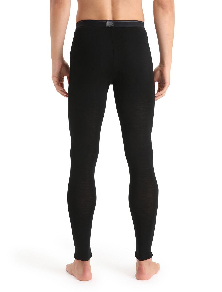 Black Men's Icebreaker Merino 175 Everyday Thermal Leggings | USA 1139XYUF